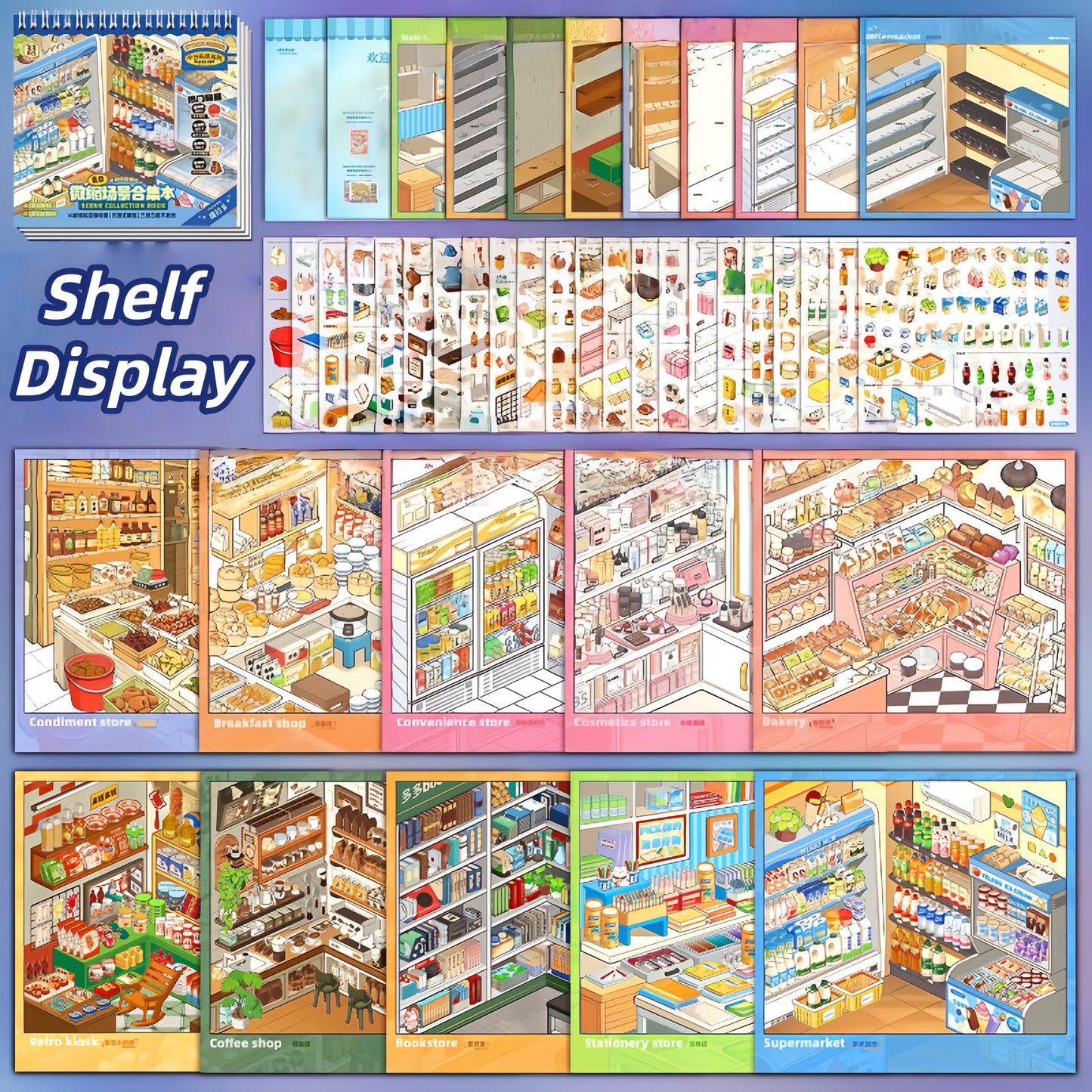 Shelf Display 3D Sticker Book