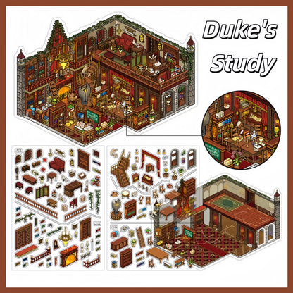 Hidden Places 3D Sticker | 2 Cute Miniature Scenes