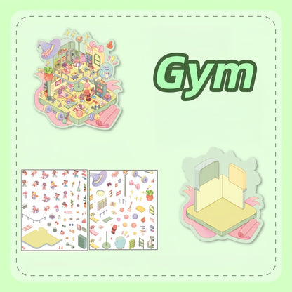 Little Shop 3D Sticker | 4 Cute Miniature Scenes