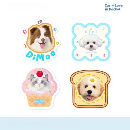 Custom Pet Photo Acrylic Bag Charm Keychain