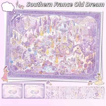 Gilded Time 3D Sticker | 2 Cute Miniature Scenes