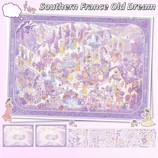Gilded Time 3D Sticker | 2 Cute Miniature Scenes