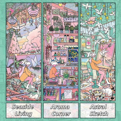 Whimsical Life 3D Sticker | 5 Cute Miniature Scenes