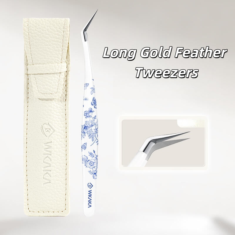 Blue Porcelain Professional Sticker Tweezers