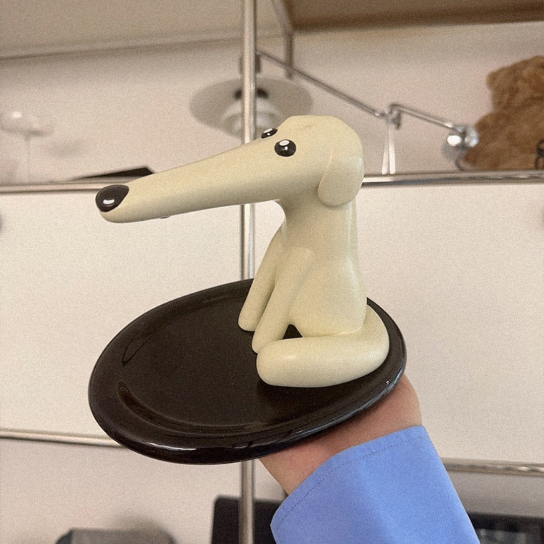 Long-Nose Dog Key Holder Magnetic Storage Entryway Desktop Tray