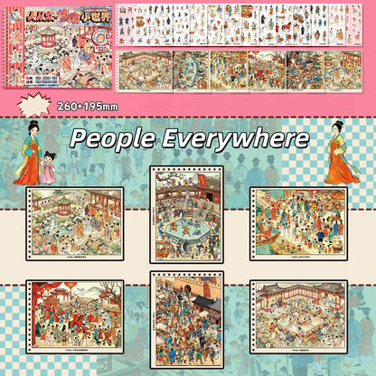 People Everywhere 3D Sticker Book