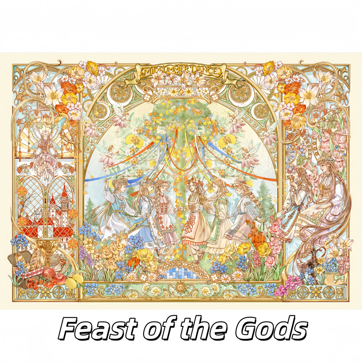 Divine Revelry 3D Sticker | 2 Cute Miniature Scenes