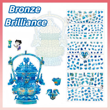 Cultural Relics Restoration 3D Sticker | 2 Cute Miniature Scenes