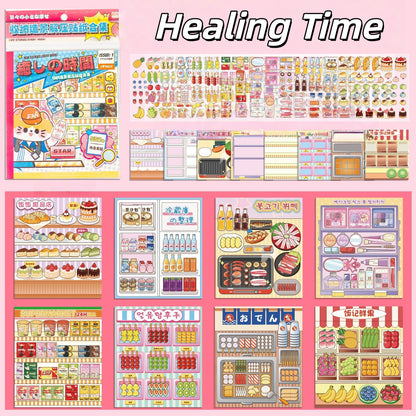 Food Shop 3D Sticker Book