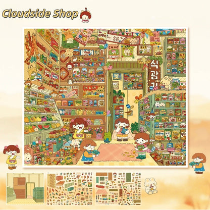 Little Shop 3D Sticker | 2 Cute Miniature Scenes