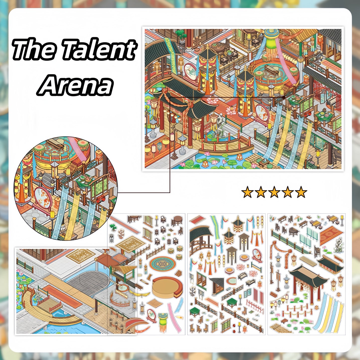 Dueling Stages 3D Sticker | 2 Cute Miniature Scenes