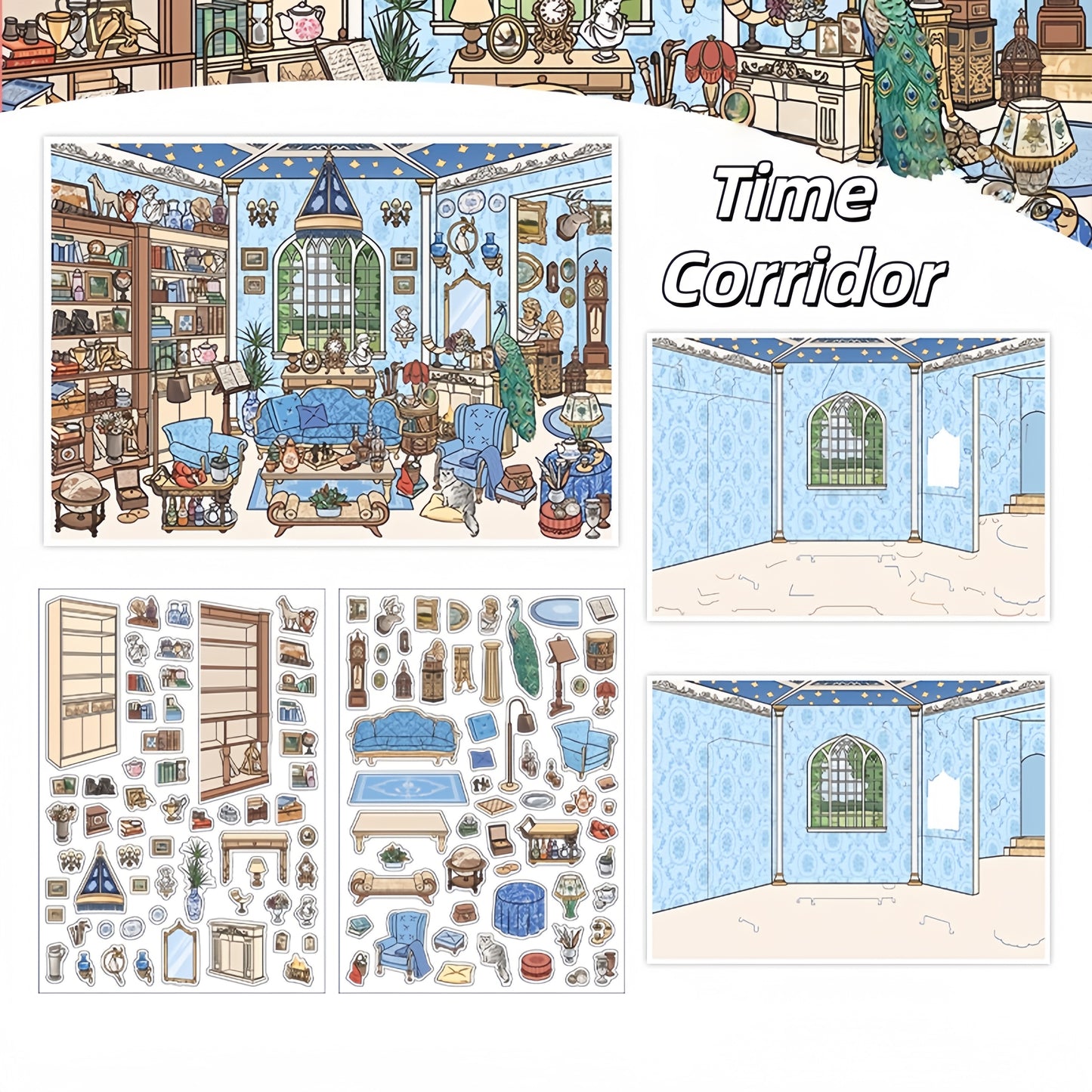 Little Corners 3D Sticker | 4 Cute Miniature Scenes