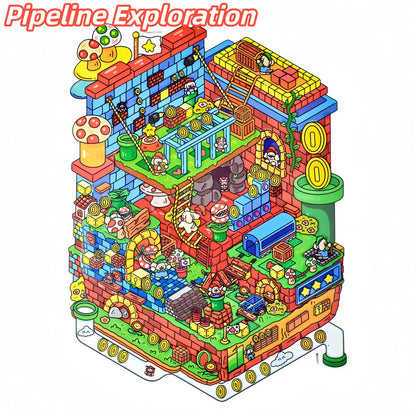 Paw's Adventure 3D Sticker | 2 Cute Miniature Scenes