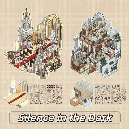The Great Detective 3D Sticker | 4 Cute Miniature Scenes