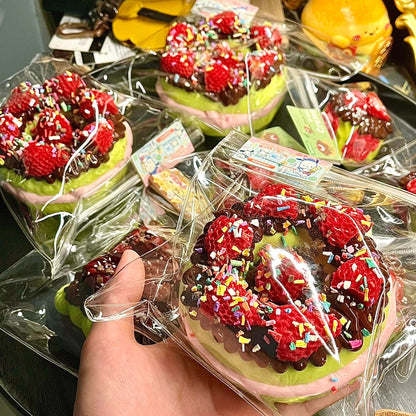 Chocolate Strawberry Big Bagel Squishy