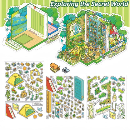 My Home 3D Sticker | 4 Cute Miniature Scenes
