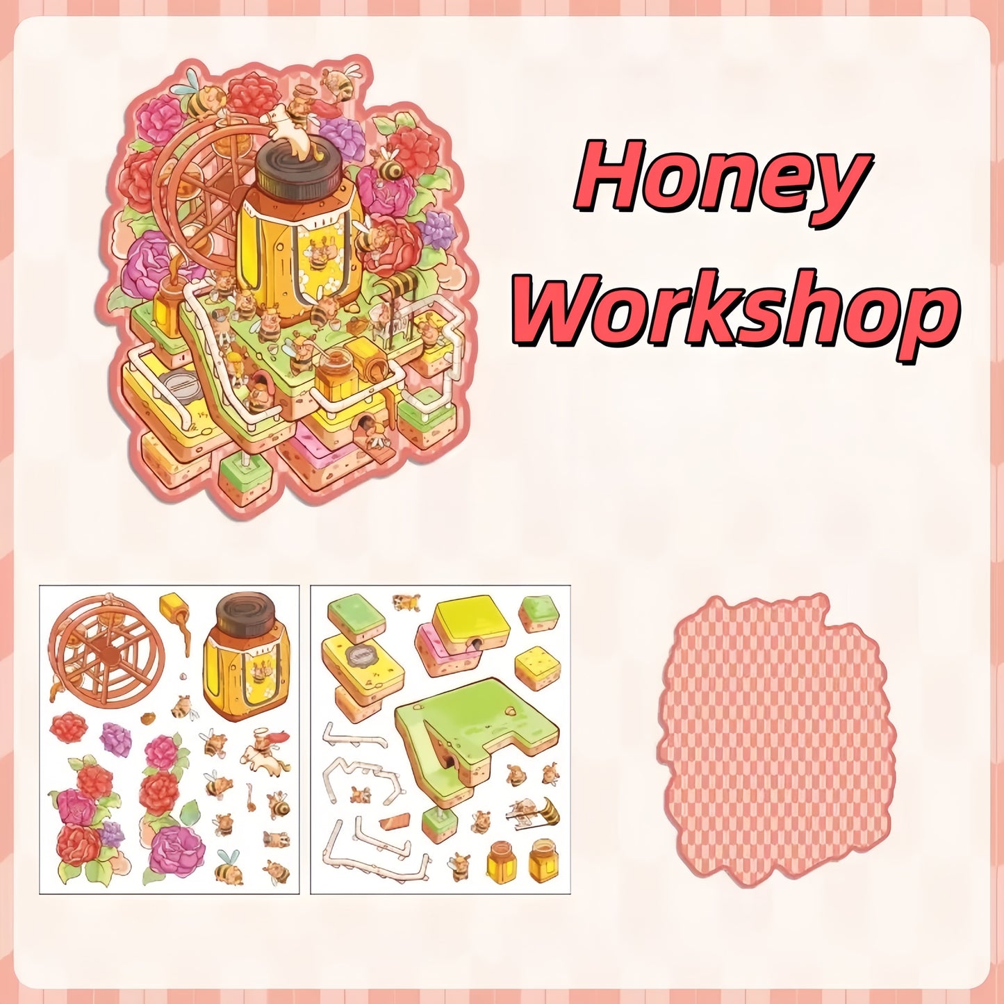 Fun Market 3D Sticker | 4 Cute Miniature Scenes