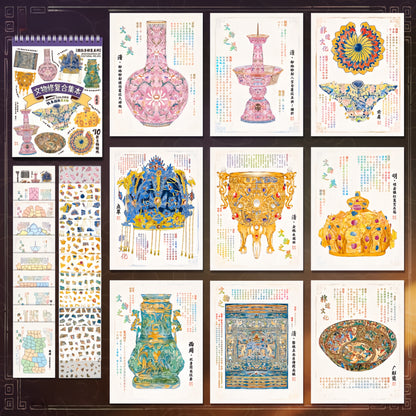 Antique Restoration 3D Sticker Book | 10 Cute Miniature Scenes