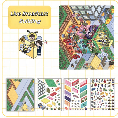 Floating Signal 3D Sticker | 3 Cute Miniature Scenes