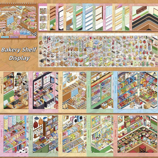 Bakery Shelf Display 3D Sticker Book
