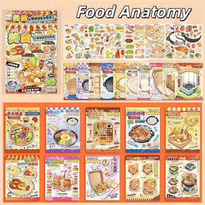 Food Anatomy 3D Sticker Book