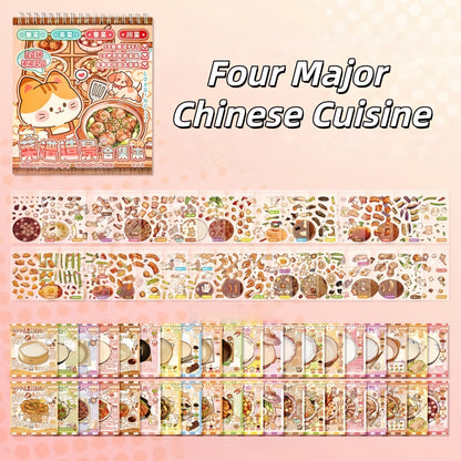 Four Major Chinese Cuisine 3D Sticker Book
