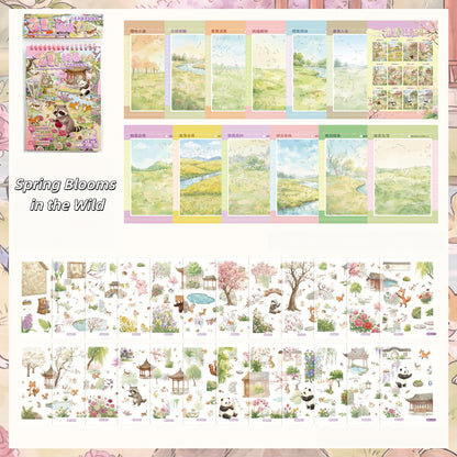 Spring Blooms in the Wild 3D Sticker Book
