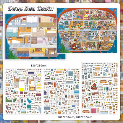 Deep Sea Cabin 3D Sticker