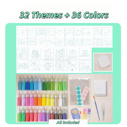 Calming Sand Art Therapy Kit - 32 Themes