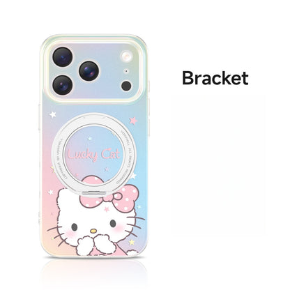Colorful Star Cover-Mouth Kitty Acrylic Phone Case
