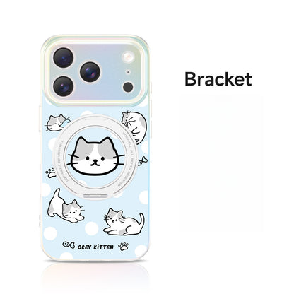 Polka Dot Cute Kitten Acrylic Phone Case