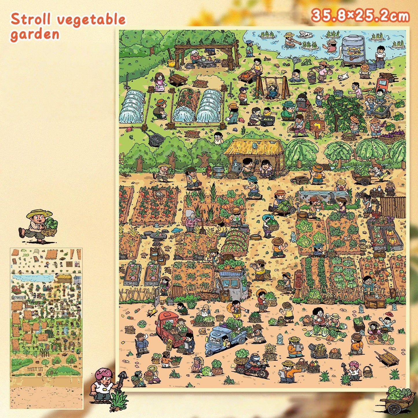 Stroll Vegetable Garden 3D Sticker