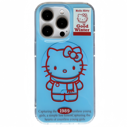 Kitten Magnetic Card Holder Acrylic Phone Case
