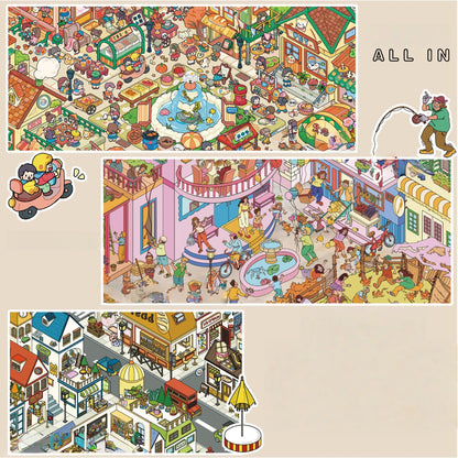 Autumn Corners 3D Sticker | 3 Cute Miniature Scenes