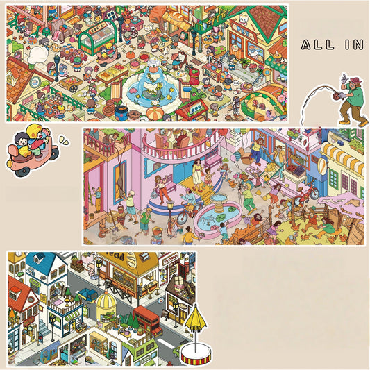 Autumn Corners 3D Sticker | 3 Cute Miniature Scenes