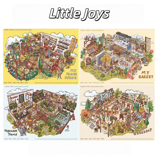 Little Joys 3D Sticker | 4 Cute Miniature Scenes