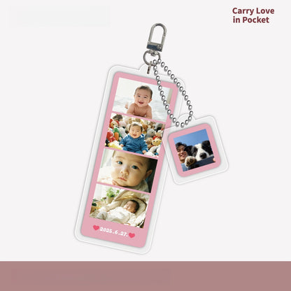Custom Family & Pet Group Photo Acrylic Keychain