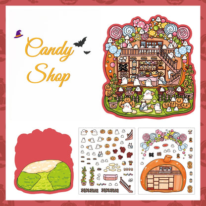Halloween Limited Edition 3D Sticker | 4 Cute Miniature Scenes