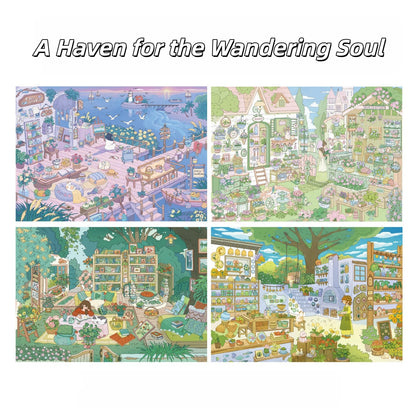 A Haven for the Wandering Soul 3D Sticker | 4 Cute Miniature Scenes