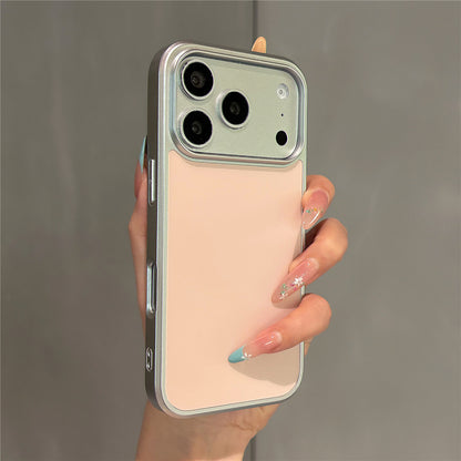 Macaron Solid Color Metal Phone Case