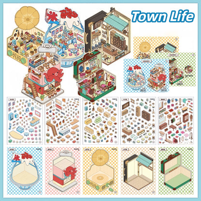 Little Corners 3D Sticker | 10 Cute Miniature Scenes