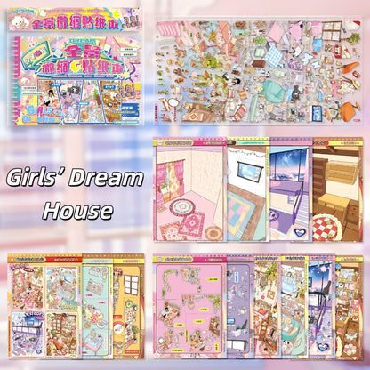 Girls’ Dream House 3D Sticker Book