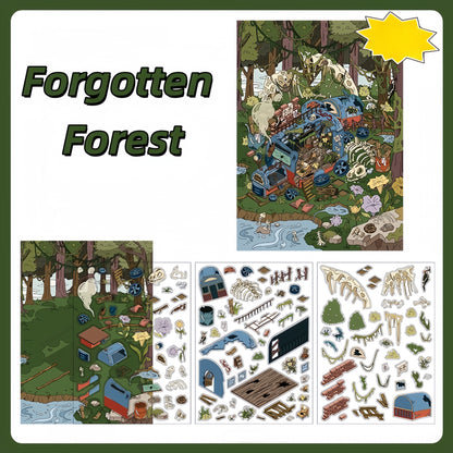 Lost Realm 3D Sticker | 2 Cute Miniature Scenes