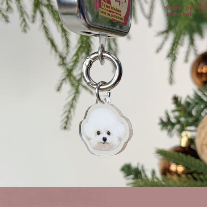 Custom Pet Photo Acrylic Bag Charm Keychain
