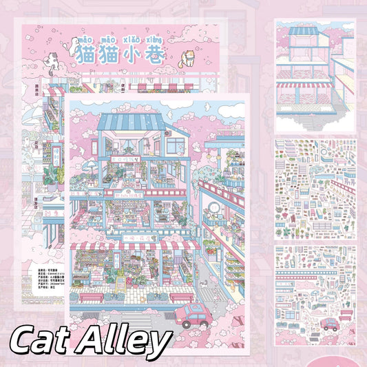 Hidden Corners 3D Sticker | 3 Cute Miniature Scenes