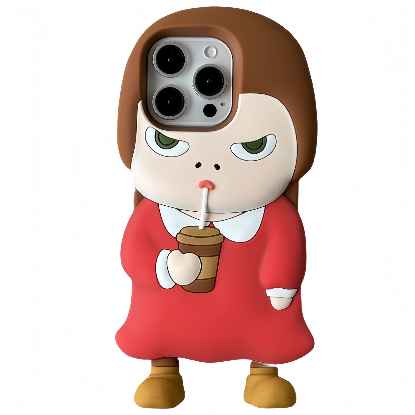 Angry Little Girl Silicone Phone Case