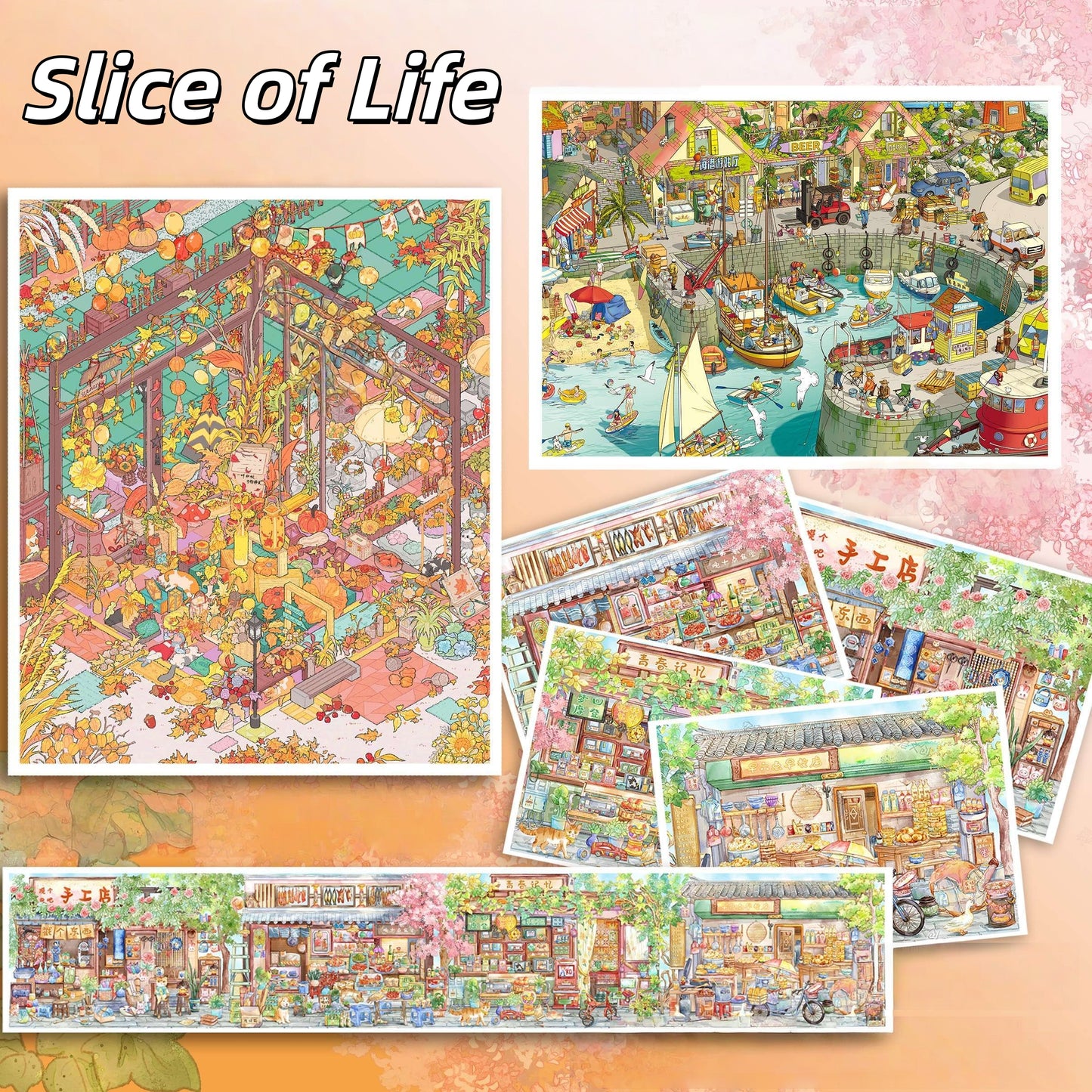 Slice of Life 3D Sticker | 6 Cute Miniature Scenes