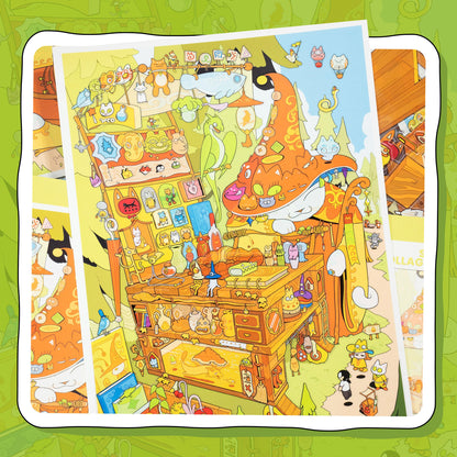Let’s Imagine 3D Sticker | 3 Cute Miniature Scenes
