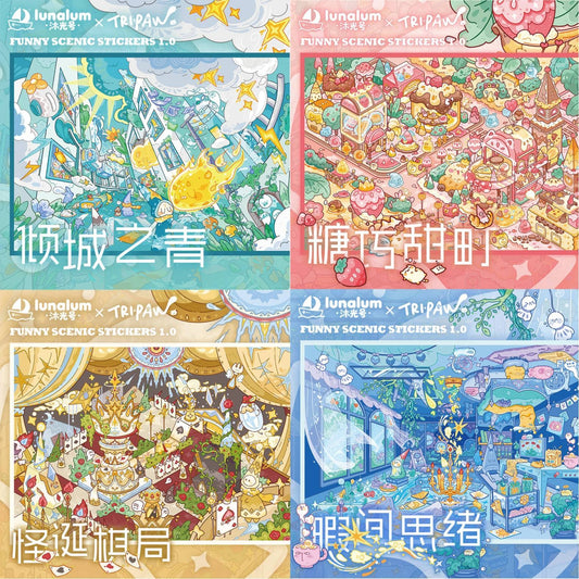 Dreamweaver Tales 3D Sticker | 4 Cute Miniature Scenes