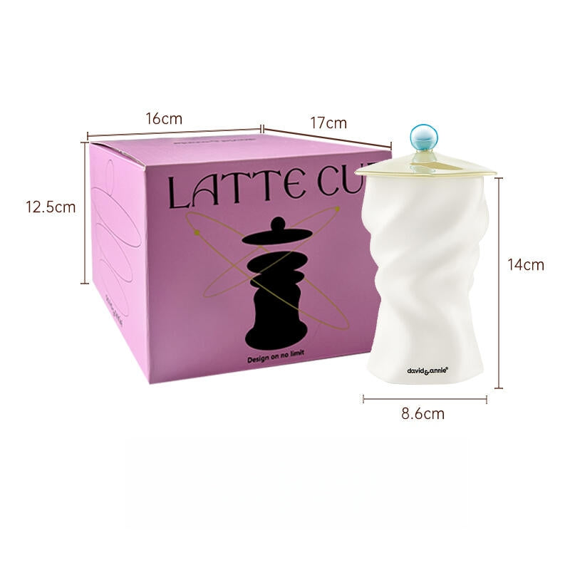 Ruffled Skirt Ceramic Latte Cup